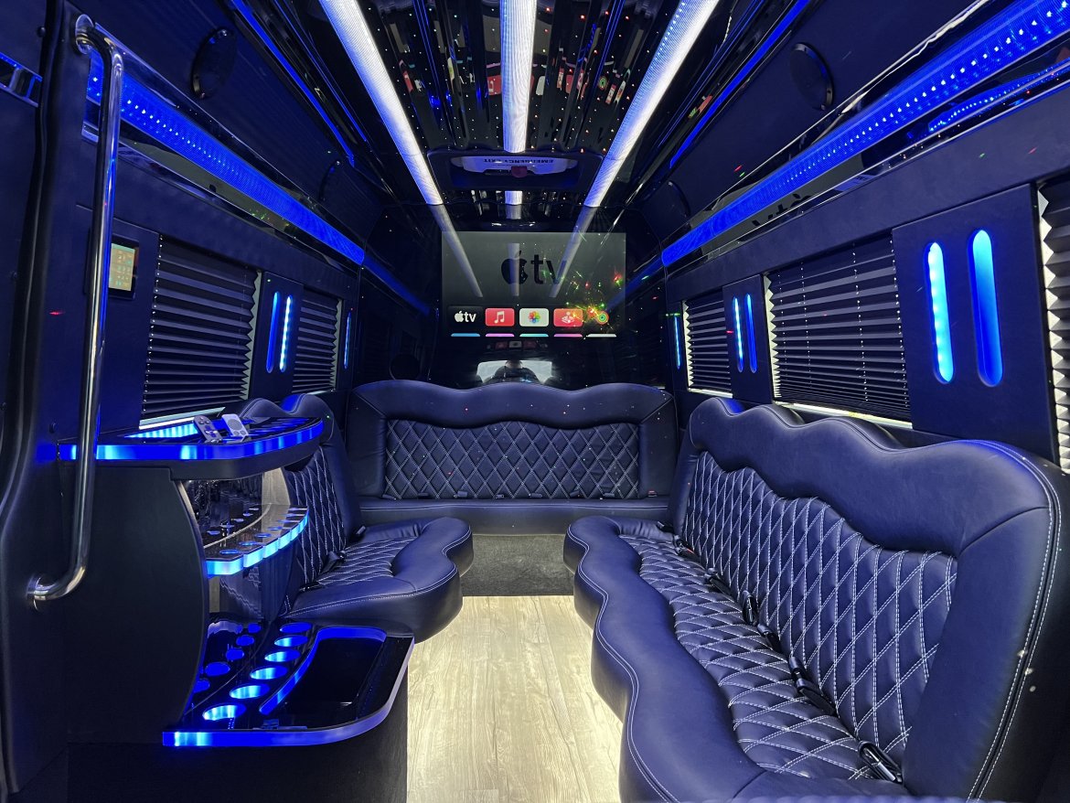 Black Sprinter and Black SUV Limousine, Houston Airport
